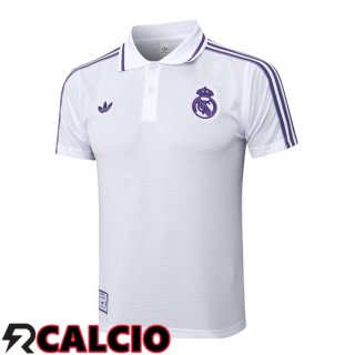Maglia Polo Real Madrid Bianco 2025/2026  Maglia Polo Real Madrid Bianco 2025/2026