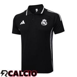 Maglia Polo Real Madrid Nero 2025/2026  Maglia Polo Real Madrid Nero 2025/2026