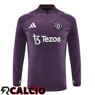 Felpa Allenamento Manchester United Viola 2025/2026  Felpa Allenamento Manchester United Viola 2025/2026