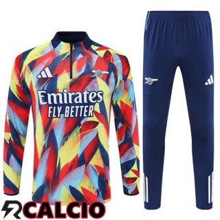 Insieme Tuta Calcio Arsenal Giallo Rosso 2025/2026  Insieme Tuta Calcio Arsenal Giallo Rosso 2025/2026