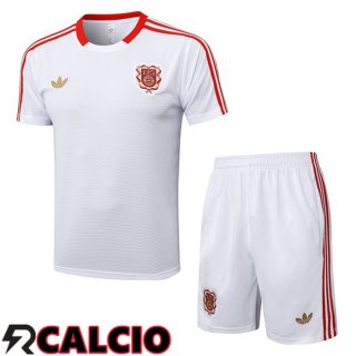 Insieme T Shirt Allenamento Bayern Monaco + Pantaloncini Bianco 2025/2026