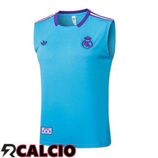 Canotta Allenamento Real Madrid Blu 2025/2026  Canotta Allenamento Real Madrid Blu 2025/2026