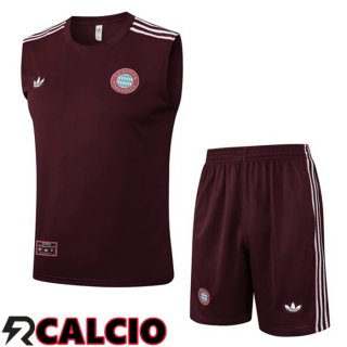 Canotta Allenamento Bayern Monaco + Pantaloncini Marrone 2025/2026