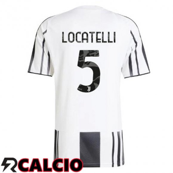 Prima Maglia Juventus (LOCATELLI 5) Nero Bianco 2025/2026  Prima Maglia Juventus (LOCATELLI 5) Nero Bianco 2025/2026