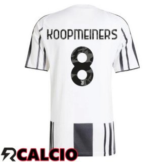 Prima Maglia Juventus (KOOPMEINERS 8) Nero Bianco 2025/2026  Prima Maglia Juventus (KOOPMEINERS 8) Nero Bianco 2025/2026