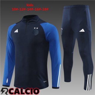 Insieme Tuta Calcio Algeria Bambino Blu Reale 2023/2024  Insieme Tuta Calcio Algeria Bambino Blu Reale 2023/2024