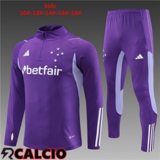 Insieme Tuta Calcio Cruzeiro EC Bambino Viola 2023/2024