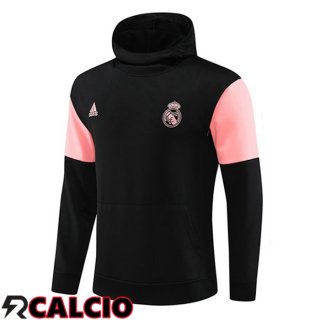 Felpa Cappuccio Real Madrid Nero 2023/2024  Felpa Cappuccio Real Madrid Nero 2023/2024