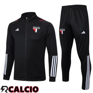 Insieme Tuta Calcio - Giacca Sao Paulo FC Nero 2023/2024