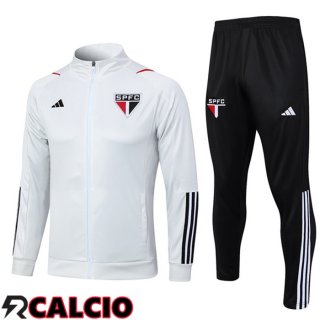 Insieme Tuta Calcio - Giacca Sao Paulo FC Bianco 2023/2024