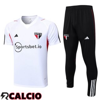 T Shirt Allenamento Sao Paulo FC + Pantaloni Bianco 2023/2024