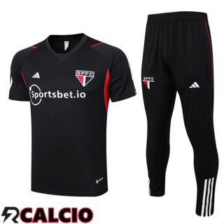 T Shirt Allenamento Sao Paulo FC + Pantaloni Nero 2023/2024