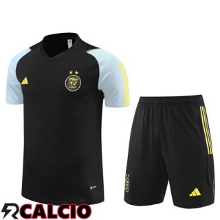 T Shirt Allenamento Algeria + Pantaloncini Nero 2023/2024