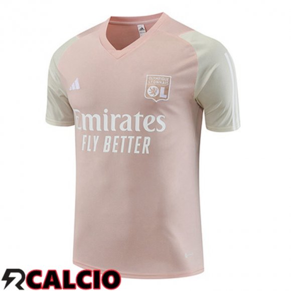 T Shirt Allenamento Lyon OL Rosa 2023/2024  T Shirt Allenamento Lyon OL Rosa 2023/2024