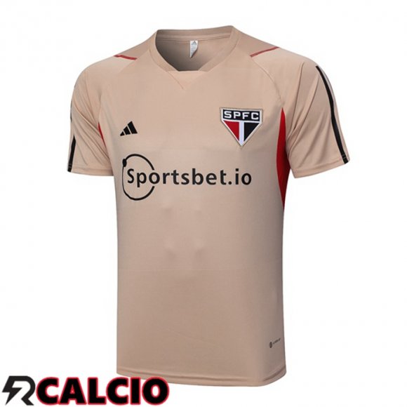 T Shirt Allenamento Sao Paulo FC Marrone 2023/2024  T Shirt Allenamento Sao Paulo FC Marrone 2023/2024
