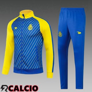 Insieme Tuta Calcio - Giacca Al-Nassr FC Bambino Blu Giallo 2023/2024  Insieme Tuta Calcio - Giacca Al-Nassr FC Bambino Blu Giallo 2023/2024
