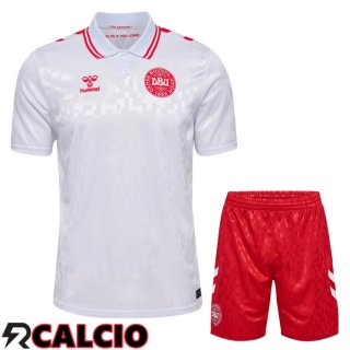 Maglie Calcio Danimarca Seconda + Pantaloncini UEFA Euro 2024