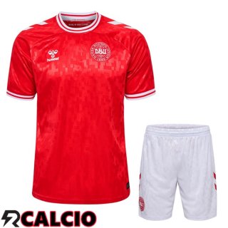 Maglie Calcio Danimarca Prima + Pantaloncini UEFA Euro 2024