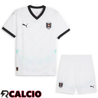 Maglie Calcio Austria Seconda + Pantaloncini UEFA Euro 2024