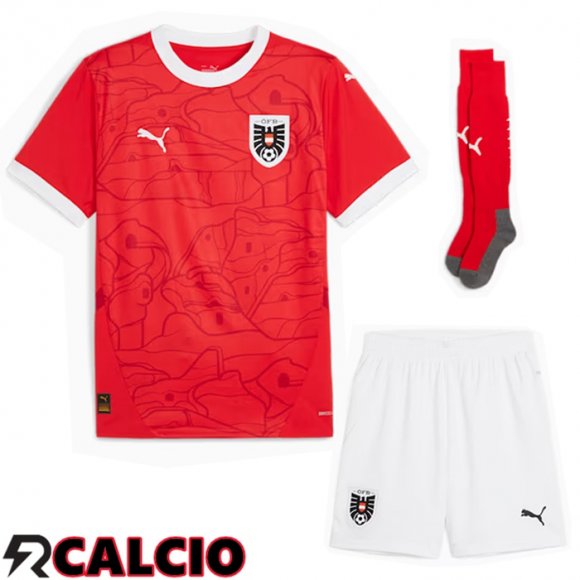 Maglia Nazionale Austria Prima (Pantaloncini + Calzini) 2024/2025