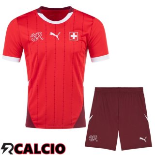 Maglie Calcio Svizzero Prima + Pantaloncini UEFA Euro 2024