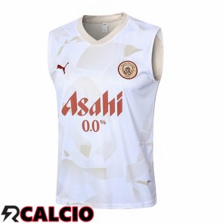 Canotta Allenamento Manchester City Bianco 2024/2025  Canotta Allenamento Manchester City Bianco 2024/2025