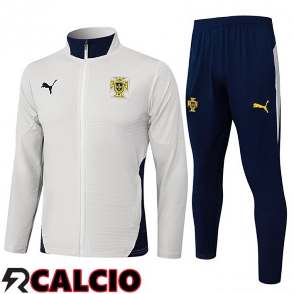 Insieme Tuta Calcio - Giacca Portogallo Grigio 2025/2026  Insieme Tuta Calcio - Giacca Portogallo Grigio 2025/2026