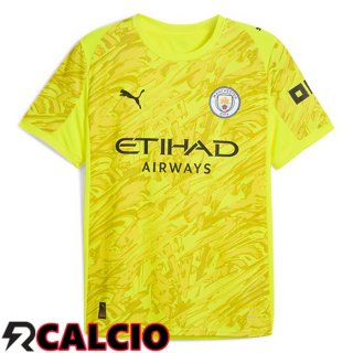 Maglia Manchester City Portiere Giallo 2025/2026  Maglia Manchester City Portiere Giallo 2025/2026