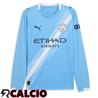Prima Maglia Manchester City Manica Lunga Blu 2025/2026  Prima Maglia Manchester City Manica Lunga Blu 2025/2026