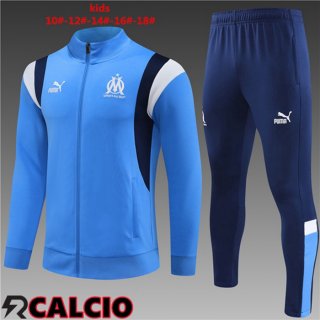 Insieme Tuta Calcio - Giacca Marsiglia Bambino Blu 2023/2024