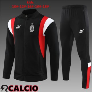 Insieme Tuta Calcio - Giacca AC Milan Bambino Nero 2023/2024