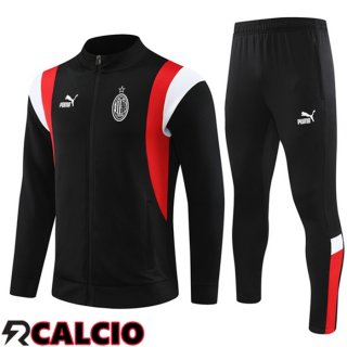 Insieme Tuta Calcio - Giacca AC Milan Nero 2023/2024  Insieme Tuta Calcio - Giacca AC Milan Nero 2023/2024