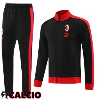 Insieme Tuta Calcio - Giacca AC Milan Nero 2023/2024  Insieme Tuta Calcio - Giacca AC Milan Nero 2023/2024