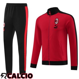 Insieme Tuta Calcio - Giacca AC Milan Rosso 2023/2024  Insieme Tuta Calcio - Giacca AC Milan Rosso 2023/2024