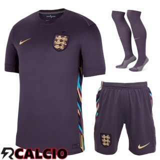 Maglie Calcio Inghilterra Seconda (Pantaloncini + Calzini) UEFA Euro 2024