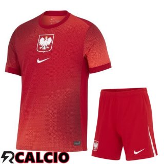 Maglia Nazionale Polonia Seconda + Pantaloncini 2024/2025