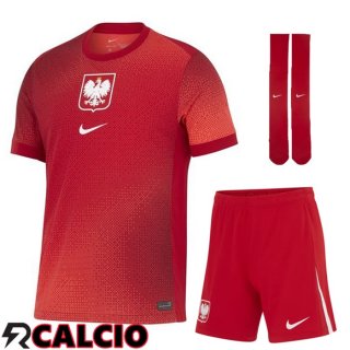 Maglia Nazionale Polonia Seconda (Pantaloncini + Calzini) 2024/2025