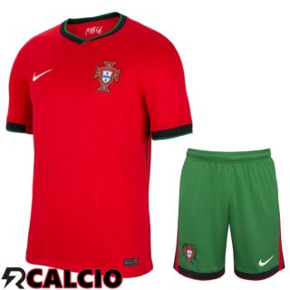 Maglie Calcio Portogallo Prima + Pantaloncini UEFA Euro 2024
