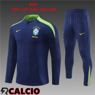 Insieme Tuta Calcio Brasile Bambino Blu Reale 2024/2025  Insieme Tuta Calcio Brasile Bambino Blu Reale 2024/2025