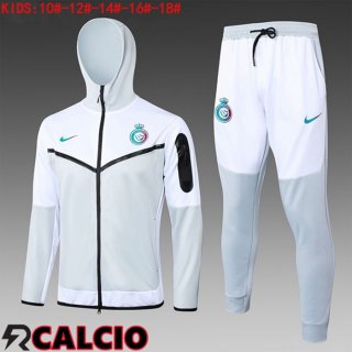 Insieme Giacca Con Cappuccio Tuta Al-Nassr FC Bambino Bianco 2024/2025  Insieme Giacca Con Cappuccio Tuta Al-Nassr FC Bambino Bianco 2024/2025