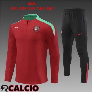 Insieme Tuta Calcio Portogallo Bambino Rosso 2024/2025