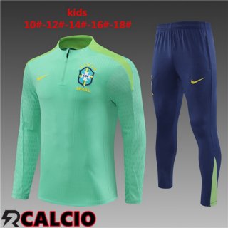 Insieme Tuta Calcio Brasile Bambino Verde 2024/2025  Insieme Tuta Calcio Brasile Bambino Verde 2024/2025