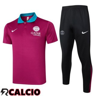 Insieme Maglia Polo Paris PSG + Pantaloni Viola 2024/2025  Insieme Maglia Polo Paris PSG + Pantaloni Viola 2024/2025