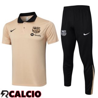 Insieme Maglia Polo FC Barcellona + Pantaloni Giallo 2024/2025