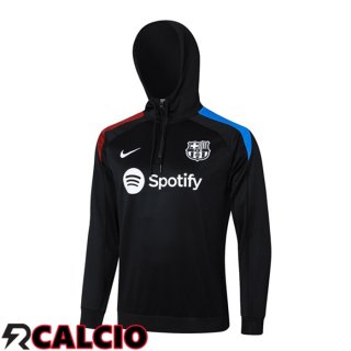 Felpa Con Cappuccio FC Barcellona Nero 2024/2025  Felpa Con Cappuccio FC Barcellona Nero 2024/2025