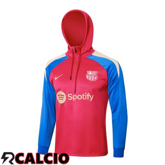 Felpa Con Cappuccio FC Barcellona Rosso 2024/2025  Felpa Con Cappuccio FC Barcellona Rosso 2024/2025