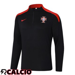 Felpa Allenamento Portogallo Nero 2024/2025