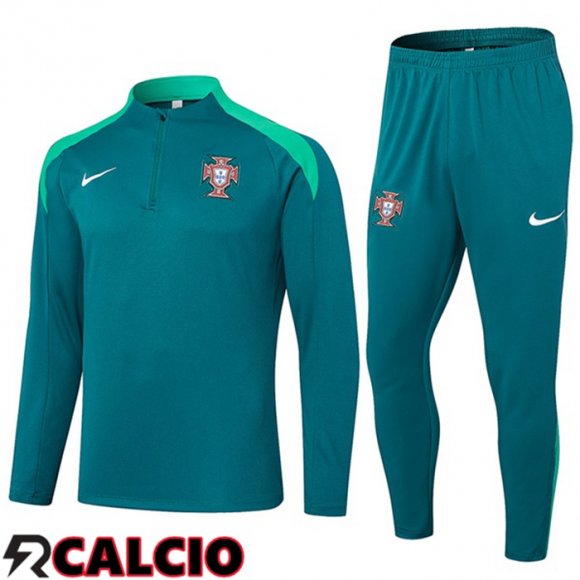 Insieme Tuta Calcio Portogallo Verde 2024/2025  Insieme Tuta Calcio Portogallo Verde 2024/2025
