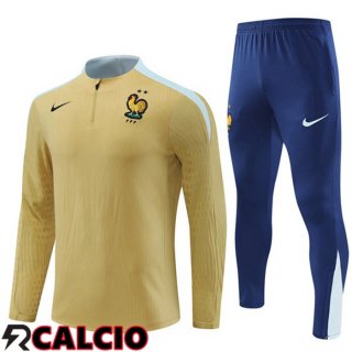 Insieme Tuta Calcio Francia Giallo 2024/2025  Insieme Tuta Calcio Francia Giallo 2024/2025