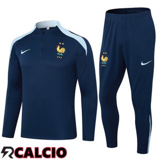 Insieme Tuta Calcio Francia Blu Reale 2024/2025  Insieme Tuta Calcio Francia Blu Reale 2024/2025